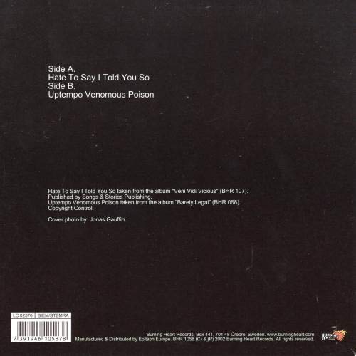 Hate to Say I Told You So Hives, the Amazon.es CDs y vinilos} Hate to Say I Told You So Hives, the Amazon.es CDs y vinilos}
