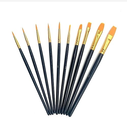 Pinceaux acryliques en nylon noir pour peindre des aquarelles à la maison