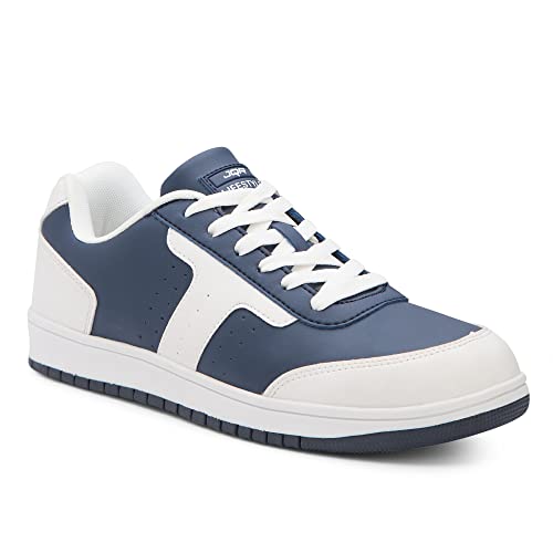 Image of JQR Men's Style-002 Sneaker,Trendy,Casual,Stylish Shoes, 8 UK, White