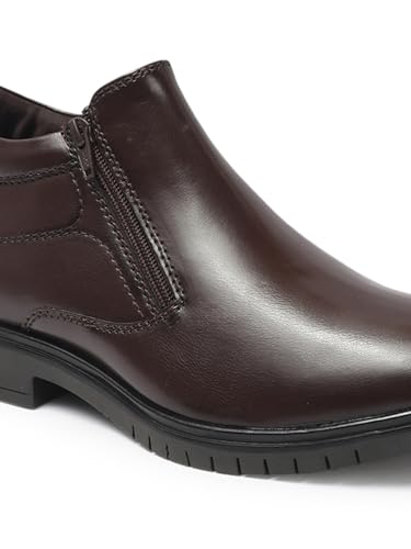 Image of Carlton London Men's Chelsea Ziper Comfortable and stylish boot with Round Toe for Casual and Party Use