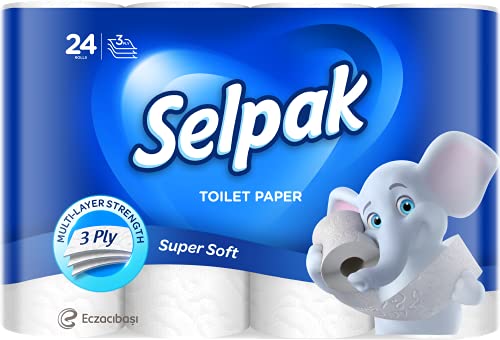 Image of SELPAK Toilet Roll 3ply (24 Rolls /Pack) & Imported Paper Towel Kitchen Roll 3 Ply - 6 Rolls & Facial Tissue Box Maxi -3 ply - 100 sheets