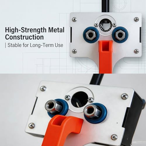 Extractor de cables pasacables con mango ergonómico naranja para pared 5