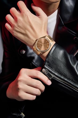 Image of Giordano Analog Watch for Men with Round Dial, Roman Numeric Indices Quartz Movement and Stainless Steel Strap - GZ-50112