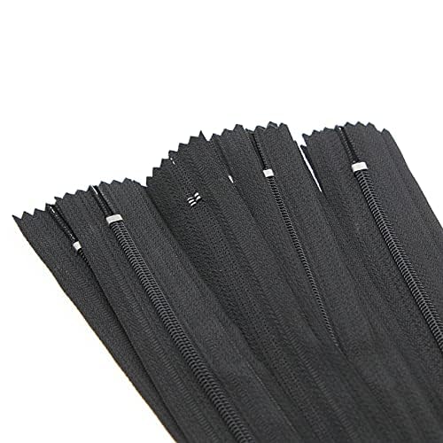 24 Inch Close End Nylon Coil Zippers for Sewing Craft Assorted Length (20 PCS Black) YIGUANXIN