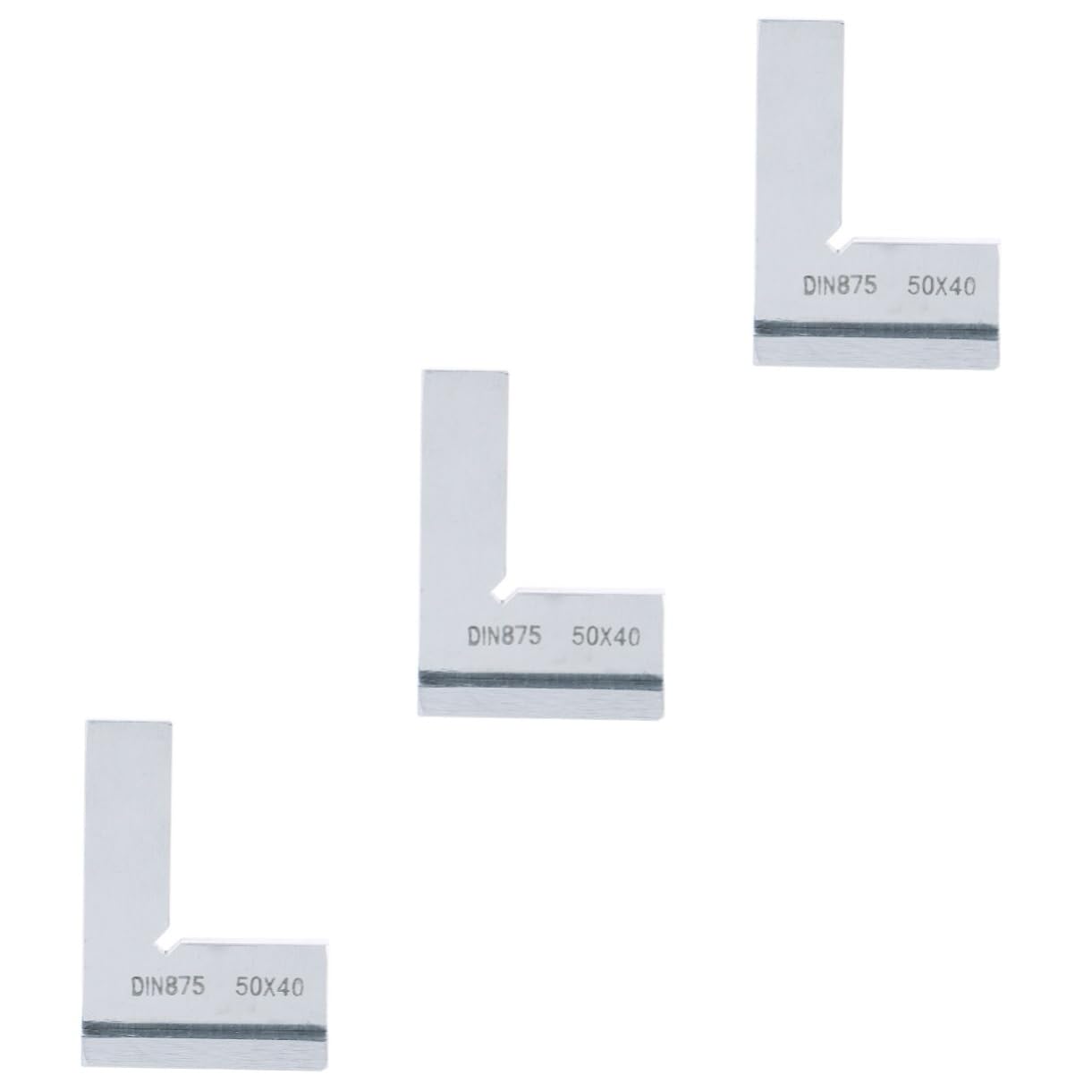 UKCOCO 3pezzi Righello Quadrato Acciaio Inossidabile Con Precisione Elevata e Misurazione Accurata Per Falegnameria Strumento Resistente e Durevole Con Scala Incisa Di Alta Tecnologia