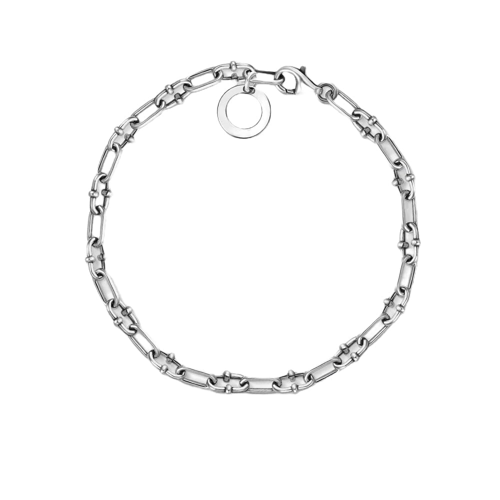 Link Chain Blackened Charm Bracelets Summer For Women Men, Europe 925 Sterling Silver Jewelry Acessories SSS-0317-TH126