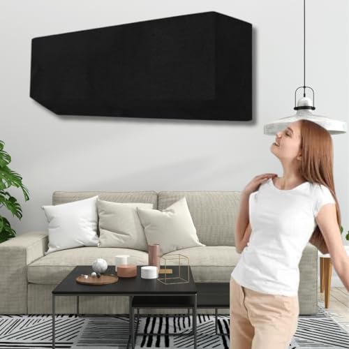 Image of PARLAD || Split AC Cover Indoor Unit For 2 Ton Capacity AC, All Weather Cover /Attractive Digital Prints /Dustproof /Water Resistant AC Cover (Black)