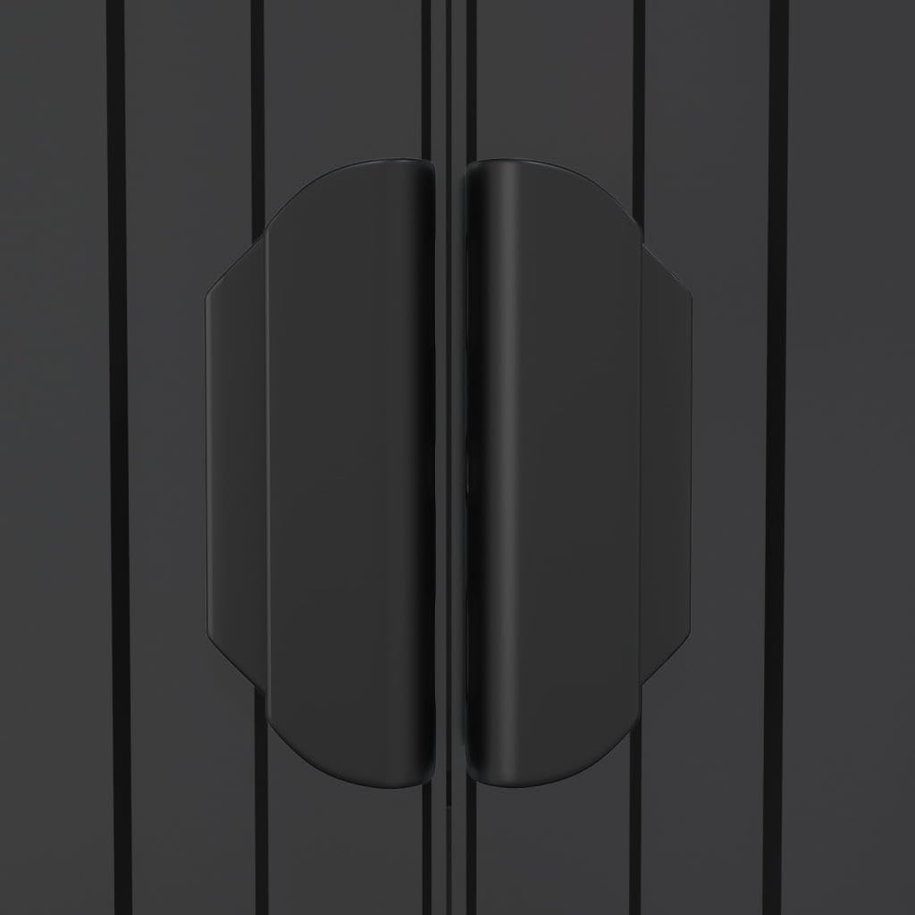Abri de rangement d'extérieur en acier galvanisé anthracite, 192 x 606 x 223 cm, organiseur d'outils de jardin résistant à la rouille pour accessoires de piscine et équipement de pelouse