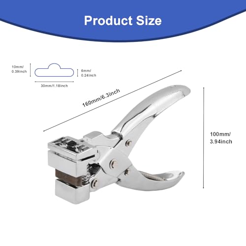 Heavy Duty Steel Handheld T Slot Shape Hole Punch, Airplane Euro Slot Punch T-Hook Clamp Pliers Cutter ID Punching, Ideal for DIY Handmade Crafts Utensils by Ragyzity - Image 4