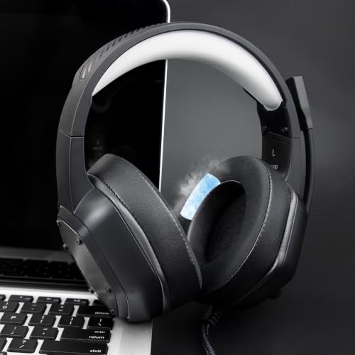 SOULWIT Cooling Gel Earpads Replacement para EKSA E1000/E1000 V2 USB Gaming Headset, almohadillas de gel refrescante con tela Ice Silk y espuma de alta densidad - Negro miniatura 3