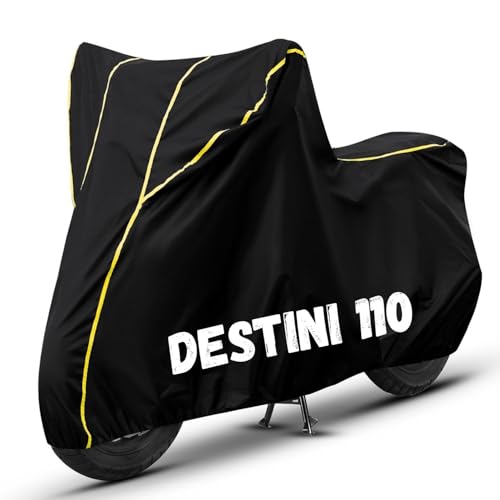 Image of Bike Cover for Destini 110 100% Waterproof, Dustproof & Scratch Resistant| Fully Bottom Elastic UV Resistant Heavy Duty Body Cover | All Weather Outdoor Use