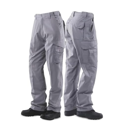 Tru-Spec 24-7 Original Taktische Hose für Herren – strapazierfähige, Wasserabweisende Cargo-Arbeitshose mit verdeckten Trage- und Kniepolsteröffnungen, Hellgrau, 76 x 76 cm (B x L)