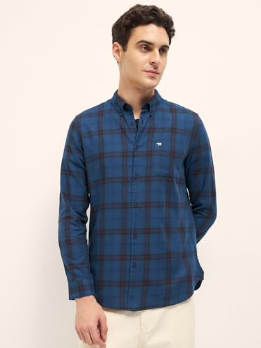 Image of THE Bear House Men's Checkered Slim Fit Shirt