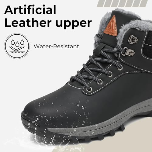 Mishansha Men's and Women's Winter Shoes Waterproof Non-Slip Winter Boots with Fur, Size 36-482