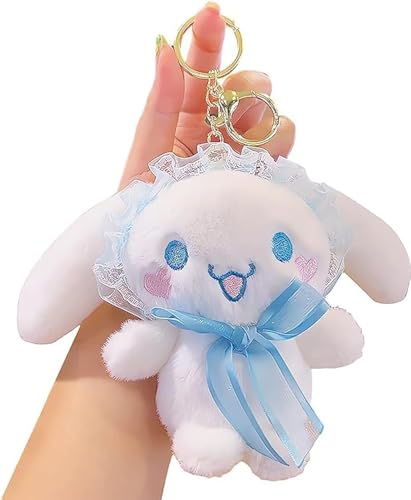 Image of Kawaii Plush Keychain,Cute Cinnamoroll Keyring,Backpack Charm,Ladies Purse Handbag Decorative Bag Accessories, Medium - Multicolor