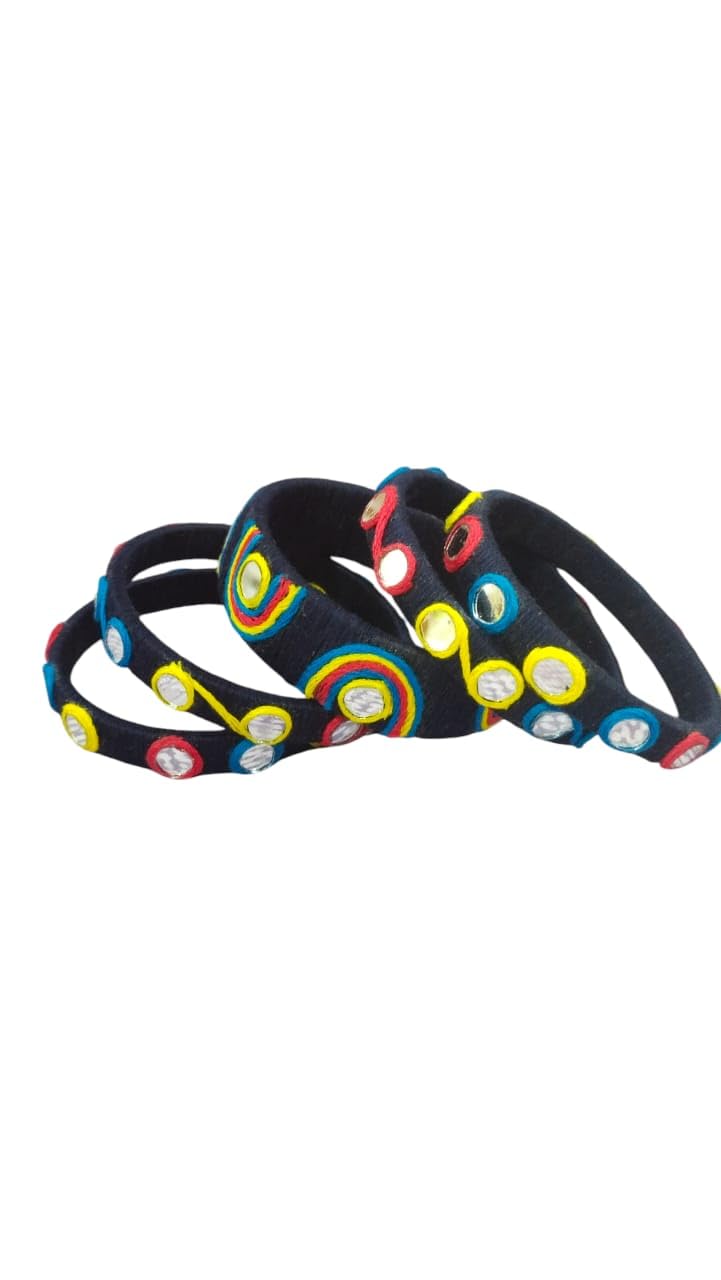 Kalpaka Boho Handmade Bangles for Womens and Girls set of 5 2 41qk dO RgL. SL1280