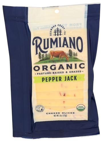 Rumiano Organic Pepper Jack Cheese, Sliced, 6 oz