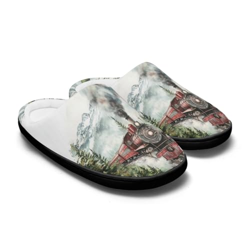 Pantoufles d'intérieur en coton avec mousse mémoire de forme - 5
