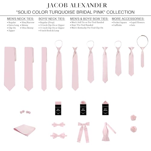 Image of Jacob Alexander Men's Extra Long Solid Color Tie