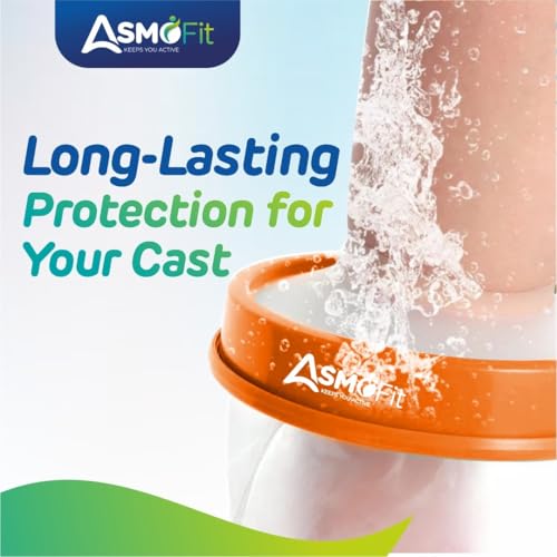 Image of Asmofit Waterproof Arm Cast Cover, Leakproof & Reusable Protection for Shower, Bath, Swimming | Shields Casts, Bandages, Surgical Dressings, Wounds | Durable for Hand, Wrist, Elbow, Finger, Burns - Adults