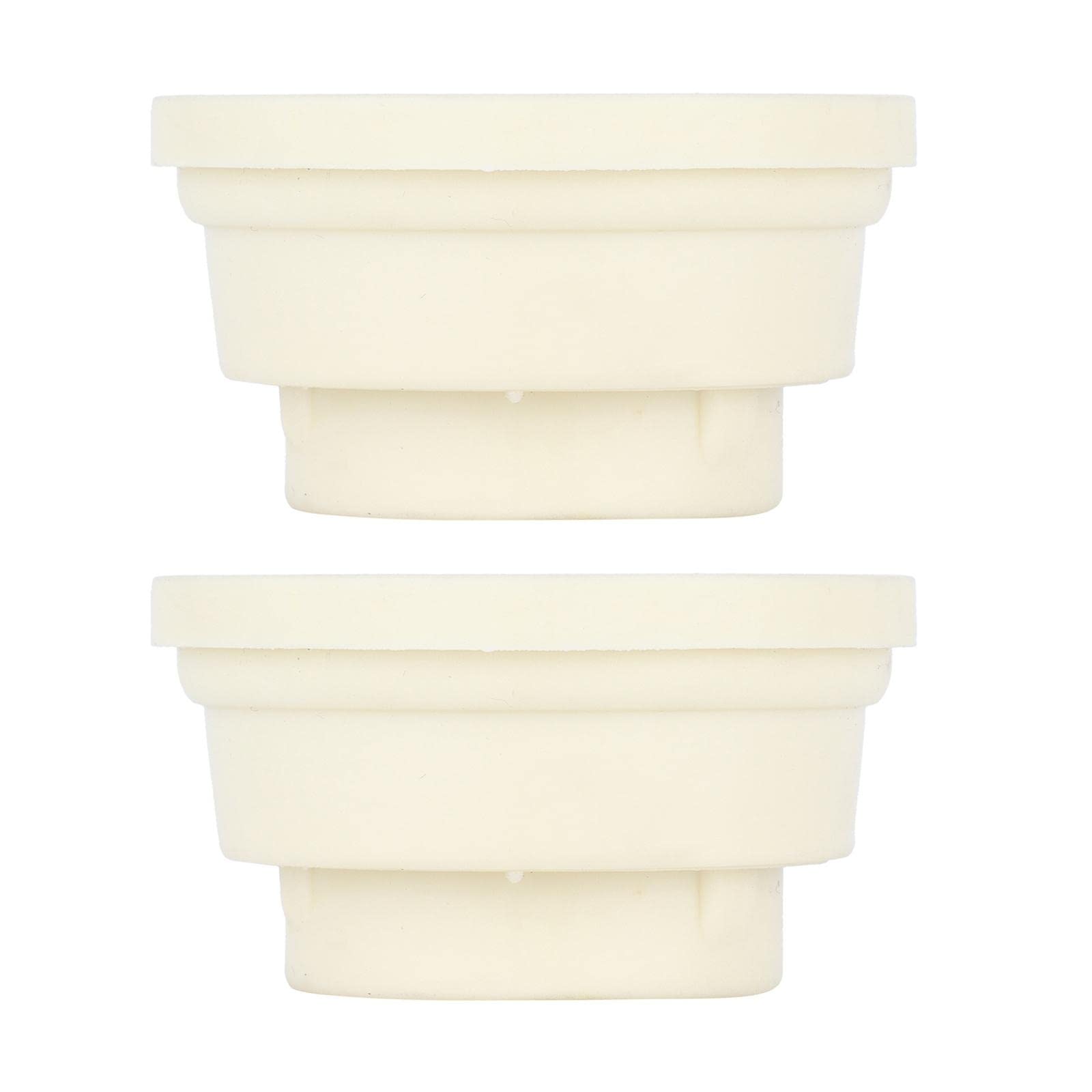 CALADNIS 2 Pieces Inground Pool Ladder Rubber Bumpers Ladder End Caps Replacement White-image-45