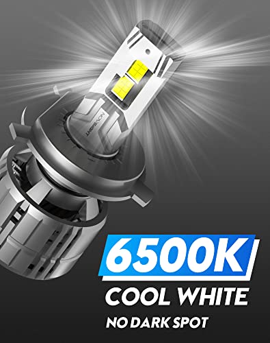 H4 Led Headlight Bulbs 40000Lm, Novsight 2022 Upgrade 900% Brighter 6500K Cool White 9003/H4/Hb2 Led Headlights High And Low Beam Conversion Kit 200W Super Bright Led Bulb Hi/Lo Beam, Pack Of 2 #TOP4