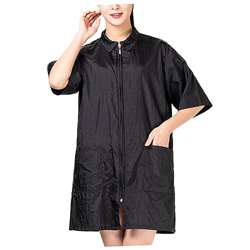 BESTYASH Ropa y Transpirable Para Teñir El Cabello Bata De Trabajo Para Peluquero Camiseta De Peluquería Hogar Tienda