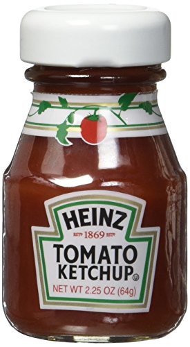 Heinz Ketchup 2.25 Oz Glass Miniatures - Pack of 12 Bottles