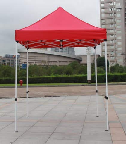 7 Star Decor Waterproof Foldable Canopy Tent | Party, Garden & Promotional Advertisement Activity Canopy Pop-up Tent | Red - 6 X 6 Ft (17 Kg)