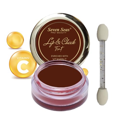 Image of Seven Seas Lips & Cheek Tint Combo Pack of 2 | Matte Natural Blush for Women | Lip Tint with Vitamin E | Nourishing Cheek Tint (Maroon)