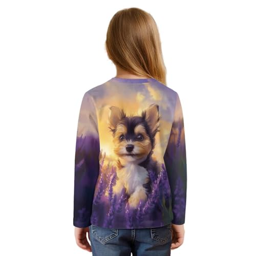 Tshirts for Kids Girls 5-12 Years Cute Fall Clothes Lightweight Tops2