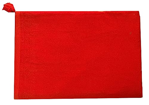 Image of Ekam Art Rajasthani Handmade Heavy Elephant Embroidery Cotton Patchwork Tapestry Cotton Wall Decor Hanging Beaded Tapestries Home Living Room Decor 40 x 60 Inch (Orange)