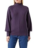 Manches raglan Mexx Pull en Tricot à col Montant Sweater, Violet foncé, L Femme