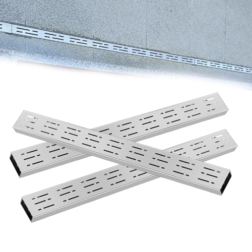 ANGDI Edelstahl Schlitzrinnen-Ablaufset 100cm