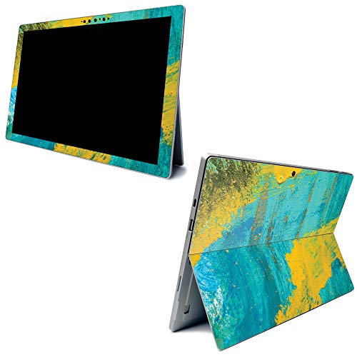 Image of MightySkins Carbon Fiber Skin for Microsoft Surface Pro 7 - Acrylic Blue | Textured Carbon Fiber Finish | Easy to Apply, Remove, and Change Styles | Made in The USA