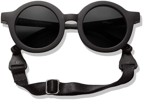 BABYMOCS Baby Sonnenbrille 0-1,5 Jahre I Polarisiert & Biegsam I 100% UV400 | Runde Sonnenbrille Baby, Jungen & Mädchen I Flexibler Rahmen, BPA-frei, mit Band I Schwedisches Design
