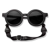 BABYMOCS Baby Sonnenbrille 0-1,5 Jahre BIOPLASTIK & POLARISIERT I Runde Sonnenbrille Baby Jungen & Mädchen BPA-frei I 100% UV SCHUTZ I Mit Band & biegsam I Schwedisches Design Sonnenbrillen Kleinkind