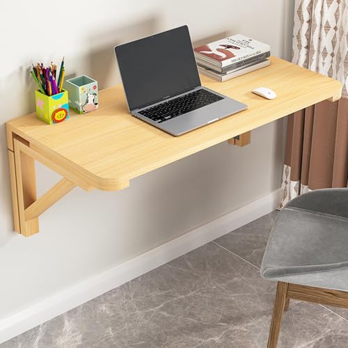 Escritorio plegable de pared, mesa de comedor que ahorra espacio para cocina, dormitorio, oficina y balcón (120 x 60 cm), diseño compacto, versátil y elegante