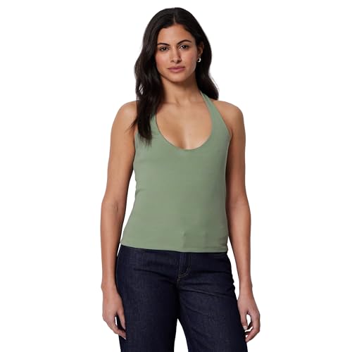 Amazon Essentials Womens Slim-Fit Ribbed Halter Top Sage Green Large