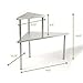 Mind Reader 2 Tier All Purpose Metal Kitchen Corner Rack, Silver