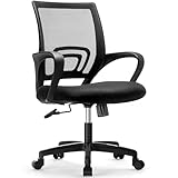 ETONEX Office Chair with Ergonomic Mid Back Cushion Lumbar Support Adjustable Swivel Rolling Computer Gaming Desk Chair Comfy Mesh Seat Wheels Home Executive Use (1, All Black)
