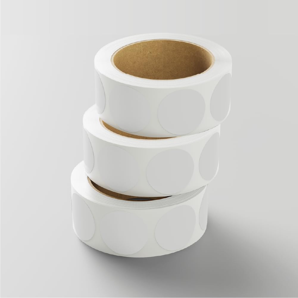 Clear Packaging Seal Labels 3000 PCS 3 roll Pack 25mm Circle Manufactured in The UK Using Polypropylene - Image 2