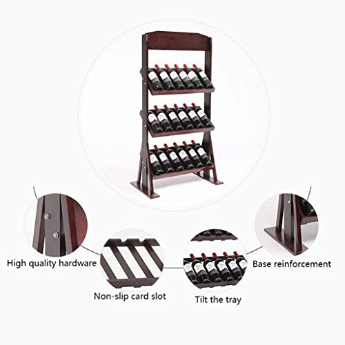 Soporte para botellas de vino de madera maciza 3 niveles miniatura 3