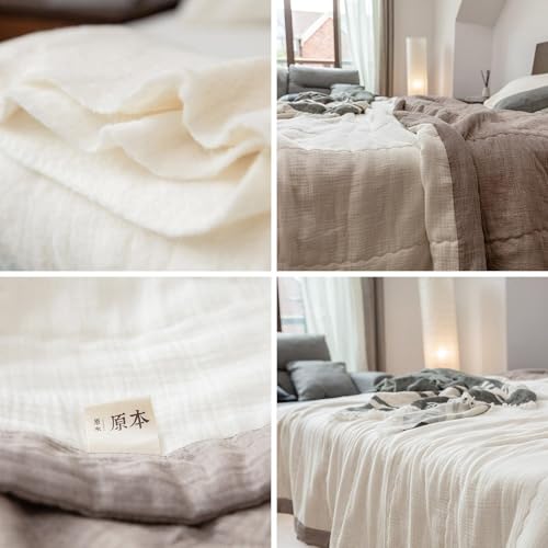 Ensemble de couvre-lit d'été lavable doux et léger pour lit de chambre