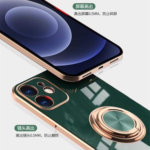 Coque silicone iPhone XS vert clair souple avec bague