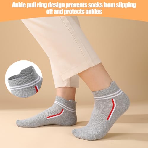 Jspupifip 6 Pairs Women Ankle Socks Athletic Running Low Cut Socks Cotton No Show Ankle Tab Sock US 6-94