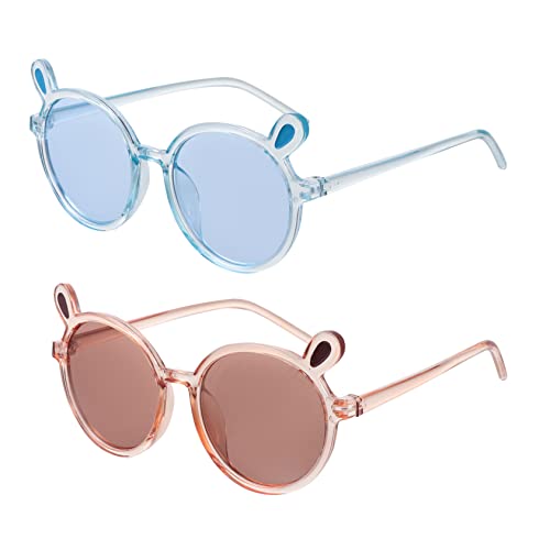 BESPORTBLE Cartoon Bear Ears Kids Sunglasses Round Glasses Comfortable Stylish Boys Girls