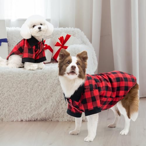 Kooltail BJSJ086_RXL Dog Shirt, Red Buffalo Plaid Pet Shirts thumb #6