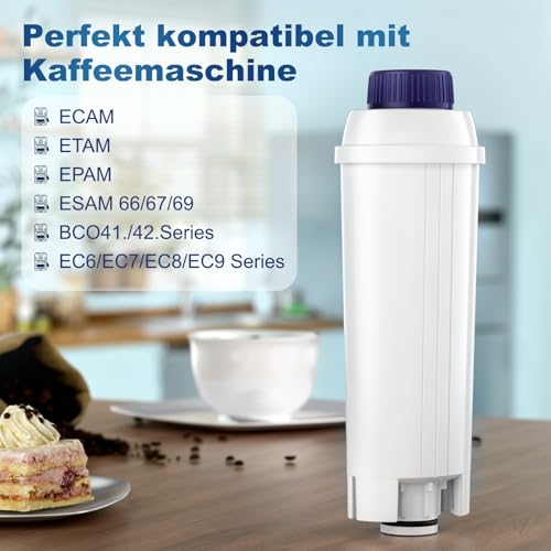 Foto von ARETHONE Wasserfilter für Delonghi Kaffeevollautomaten, Ersatz für De'Longhi Wasserfilter DLSC002, Kompatibel mit De'Longhi Magnifica S, Dinamica, Eletta Explorer und ECAM-Serie (2 Stück)