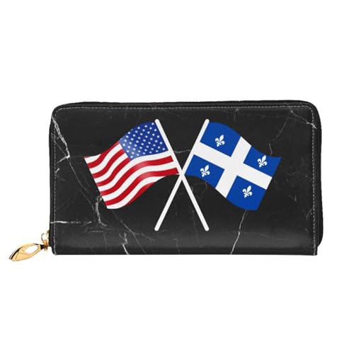 American And Quebec Flag Wallet Card Bag2